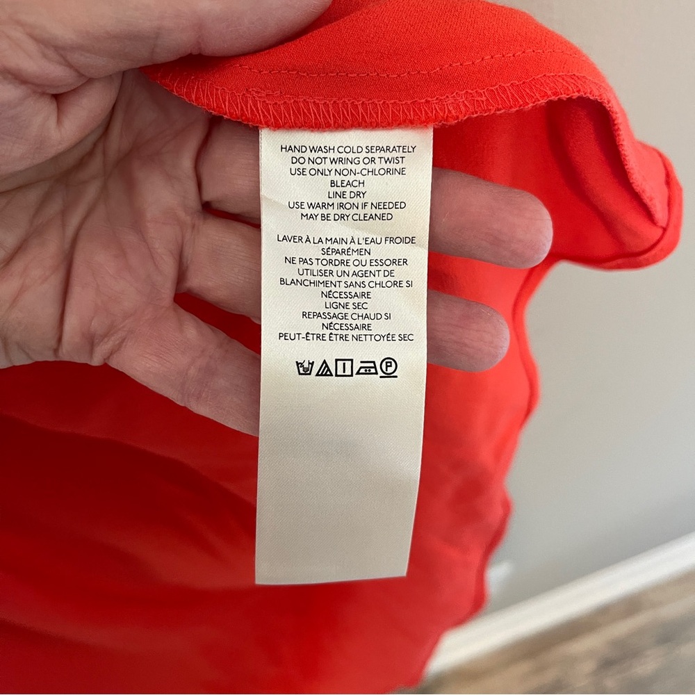 Anthropologie Maeve Orange Open-Back Wrap Midi Dress Size Small - Picture 10 of 13